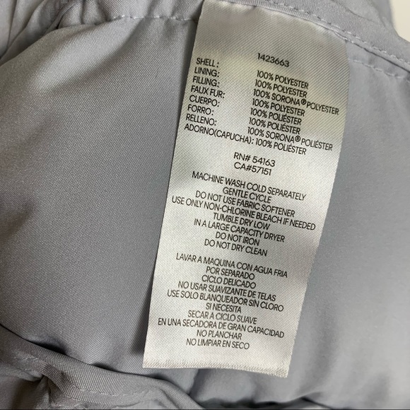 Andrew Marc Light Grey Quilted Hooded Lined Long Stretch Winter Jacket Medium - Picture 5 of 7